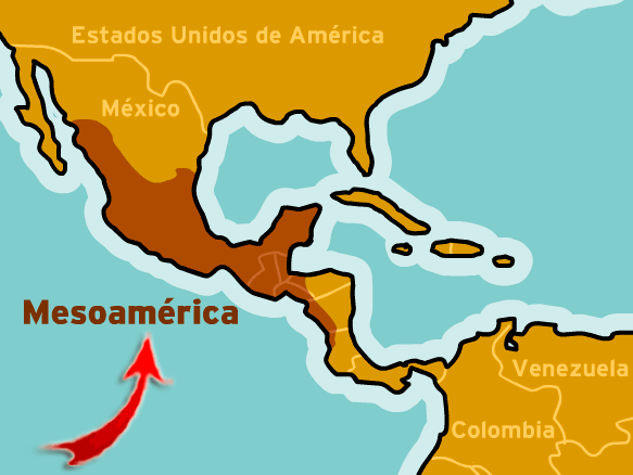 Mapa de territorio Mesoaméricano